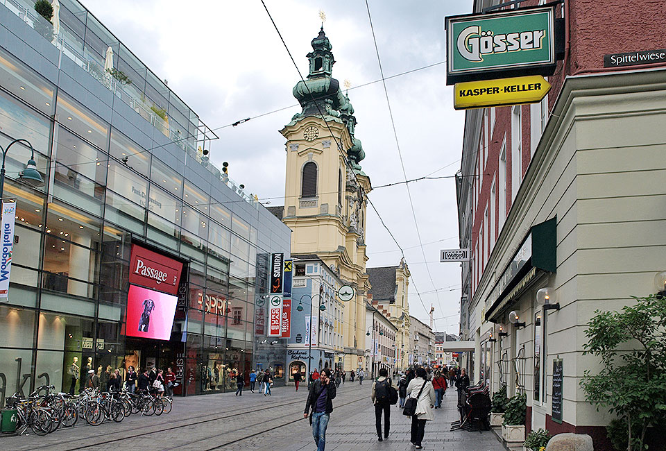 Einkaufsstraßen in Linz